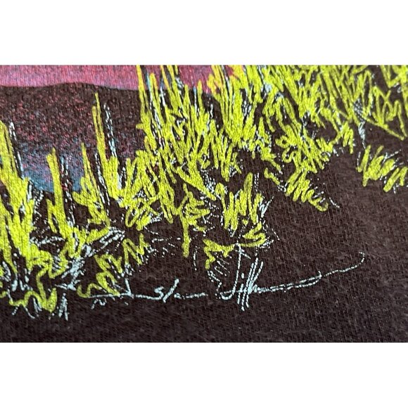 VTG 90s XXL 2XL Lake Tahoe Barn Owl Nature Habitat Single Stitch T-Shirt USA - Picture 8 of 11